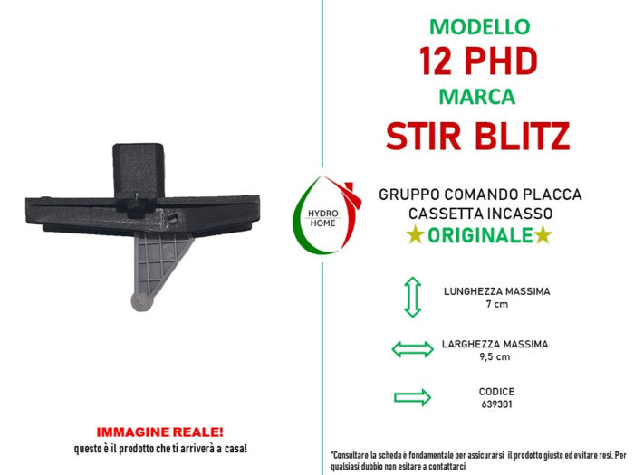 Gruppo comando placca nuova 12 PHD cassetta incasso Stir Blitz - immagine 2