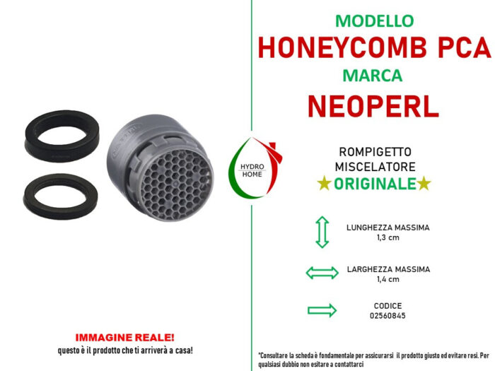 Rompigetto parte interna Neoperl Honeycomb PCA M16 M18 per rubinetto - immagine 2