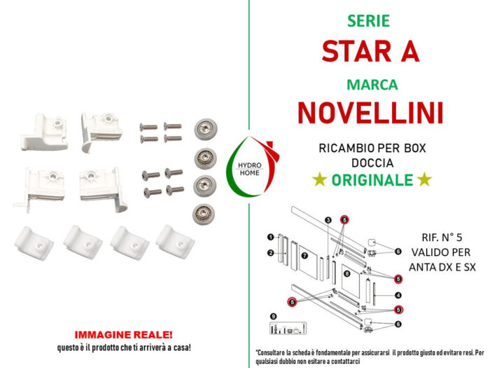Ricambio Novellini Cuscinetti e Supporti Bianco Star A - immagine 2