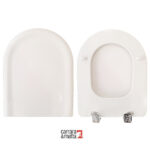 Copriwater Clodia Dolomite legno verniciato bianco Carrara & Matta