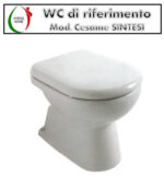 Copriwater Sintesi Cesame legno verniciato bianco Carrara & Matta - immagine 3