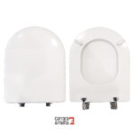 Copriwater Diana Azzurra legno verniciato bianco Carrara & Matta