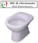 Copriwater Diana Azzurra legno verniciato bianco Carrara & Matta - immagine 3