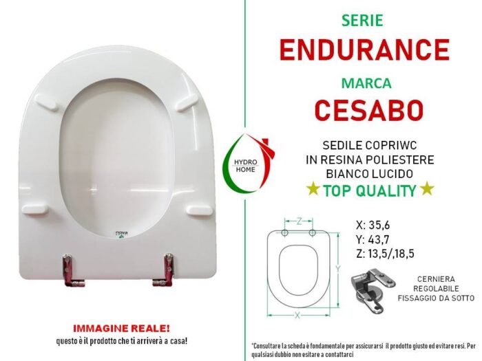 Copriwater Endurance Cesabo legno rivestito in resina poliestere bianco - immagine 2