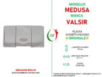 Placca monotasto Medusa Cromo Lucido cassetta incasso Valsir - immagine 3