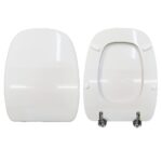 Copriwater Elegant Cesabo legno rivestito in resina poliestere bianco