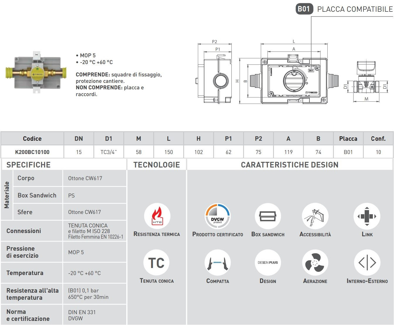 K200BC10100_6056-Valvola-intercettazione-Gas-ad-incasso-attacchi-dritti-Teco-K2_0.jpeg Valvola intercettazione Gas ad incasso attacchi dritti Teco K2.0 - immagine 2