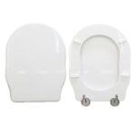 Copriwater Ellade Hidra legno rivestito in resina poliestere bianco Soft Close