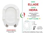 Copriwater Ellade Hidra legno rivestito in resina poliestere bianco Soft Close - immagine 2