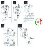 Batteria di scarico universale Oli Replace per cassetta WC alta in ceramica - immagine 3