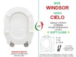 Copriwater Windsor Cielo legno rivestito in resina poliestere bianco Soft Close - immagine 2
