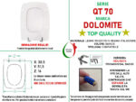 Copriwater QT 70 Dolomite legno rivestito in resina poliestere bianco - immagine 2