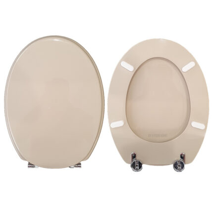 Copriwater Ellisse Ideal Standard legno rivestito in resina poliestere Champagne