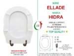 Copriwater Ellade Hidra legno rivestito in resina poliestere bianco cerniere bronzo - immagine 2