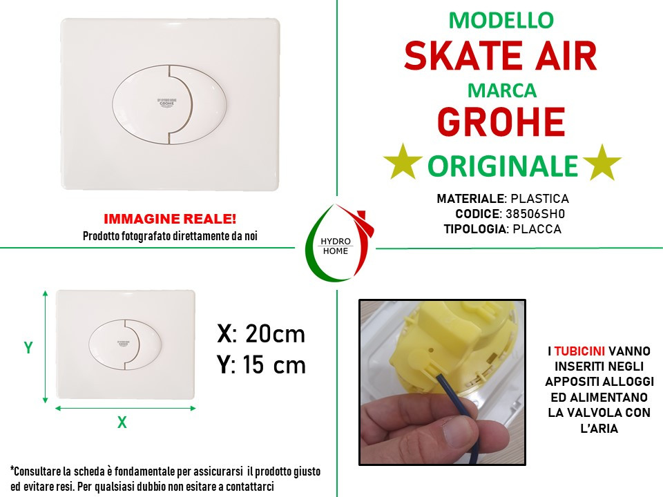 38506SH0_7164-copy-of-Placca-doppio-tasto-Globe-Bianca-cassetta-incasso-Oli.jpeg Placca doppio tasto Skate Air pneumatica installazione orizzontale Bianca cassetta incasso Grohe - immagine 3