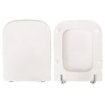 Copriwater Erice Cesame legno rivestito in resina poliestere bianco