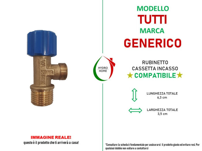 Kit guarnizioni per riparazione nuove cassette WC Geberit + Rubinetto Arresto - immagine 5