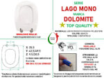 Copriwater Lago Monoblocco Dolomite legno rivestito in resina poliestere bianco - immagine 2