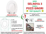 Copriwater Selnova 3 Pozzi Ginori legno rivestito in resina poliestere bianco - immagine 2