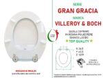 Copriwater Gran Gracia Villeroy & Boch legno rivestito in resina poliestere bianco - immagine 2