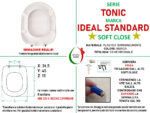 Copriwater Tonic Ideal Standard Soft Close termoindurente bianco come originale - immagine 2