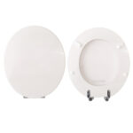 Copriwater Wind Vitruvit legno rivestito in resina poliestere bianco come originale