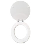 Copriwater Wind Vitruvit legno rivestito in resina poliestere bianco come originale - immagine 4