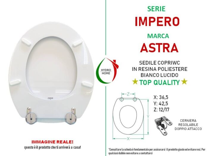 Copriwater Impero Astra legno rivestito in resina poliestere bianco - immagine 2
