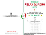 Soffione Doccia Relax Quadro 30 a soffitto inox monogetto - immagine 2
