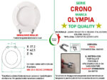 Copriwater Crono Olympia legno rivestito in resina poliestere bianco - immagine 2