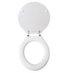 Copriwater Crono Olympia legno rivestito in resina poliestere bianco - immagine 4