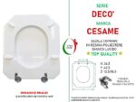 Copriwater Decò Cesame legno rivestito in resina poliestere bianco - immagine 2