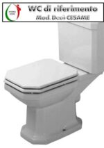 Copriwater Decò Cesame legno rivestito in resina poliestere bianco - immagine 3