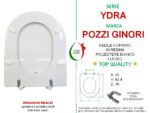 Copriwater Ydra Pozzi Ginori legno rivestito in resina poliestere bianco - immagine 2