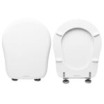 Copriwater Retrò Kerasan legno rivestito in resina poliestere bianco