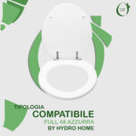 Copriwater Full 48 Azzurra legno rivestito in resina poliestere bianco - immagine 4