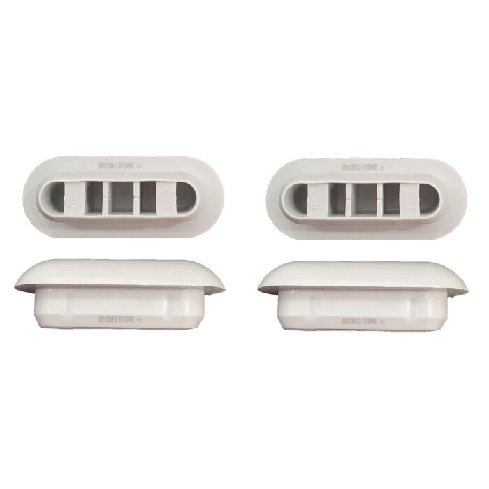 Kit 4 pezzi paracolpi PAR002 rettangolari grigi in gomma per Copriwater sedile Wc - immagine 1