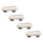 Kit 4 pezzi paracolpi PAR004 inclinati grigi in gomma per Copriwater sedile Wc