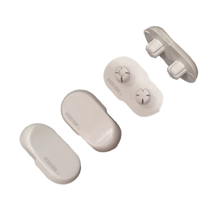 Kit 4 pezzi paracolpi PAR005 piatti grigi in gomma per Copriwater sedile Wc - immagine 1