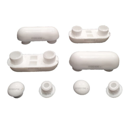 Kit 8 pezzi paracolpi PAR006 misti bianchi in plastica per Copriwater sedile Wc