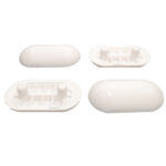 Kit 4 pezzi paracolpi PAR008 rettangolari bianchi in gomma per Copriwater sedile Wc