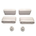 Kit 6 pezzi paracolpi PAR011 mix bianchi in plastica per Copriwater sedile Wc