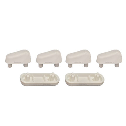 Kit 6 pezzi paracolpi PAR012 mix bianchi in plastica per Copriwater sedile Wc