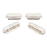 Kit 4 pezzi paracolpi PAR013 rettangolari bianchi in plastica per Copriwater sedile Wc