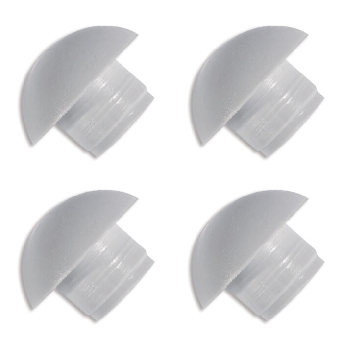 Kit 4 pezzi paracolpi PAR014 tondi grigi in gomma per Copriwater sedile Wc - immagine 1