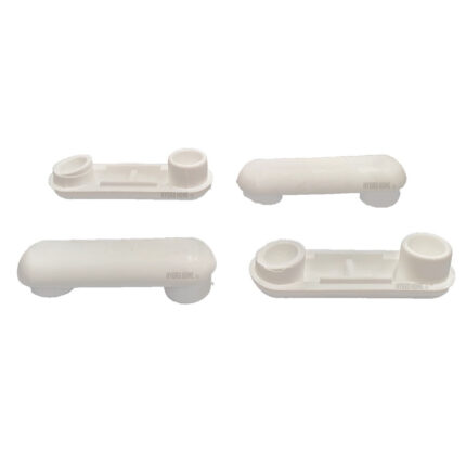 Kit 4 pezzi paracolpi PAR016 rettangolari bianchi in plastica per Copriwater sedile Wc
