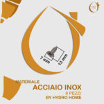 Kit Cerniere universali regolabili fissaggio dal basso Acciaio INOX per copriwater in legno - immagine 6