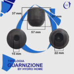 Sfera in gomma di ricambio per cassetta wc compatibile Grohe - immagine 2