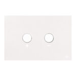 Placca doppio tasto Blink Bianca Opaco cassetta incasso Oli