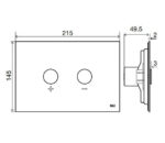 Placca doppio tasto Blink Oro Light Spazzolato cassetta incasso Oli - immagine 2